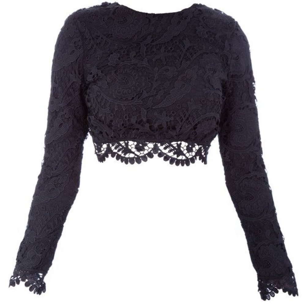 Stone Cold Fox Lace Open Back Crop